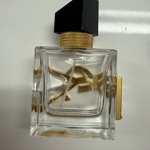 YSL Clear and Gold Perfume Bottle